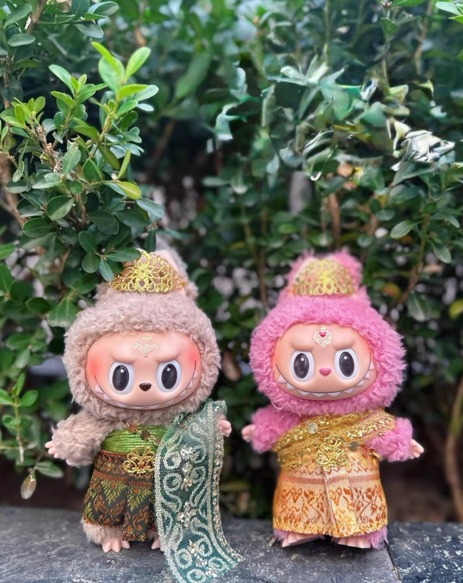 17cm Labubu Plush Doll Thai Traditional Costume – Hanfu Story