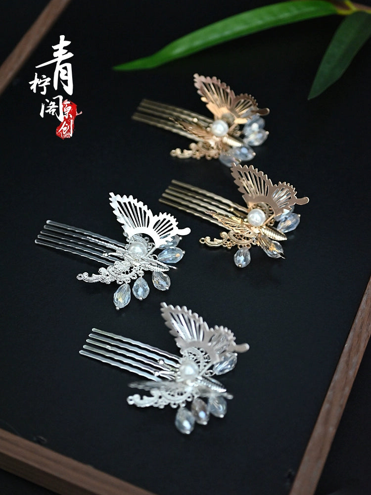 Pendentif Gland Hanfu Chinois Ethnique - Accessoire Qipao Broche Décoration - Multicolore Verre Réglable