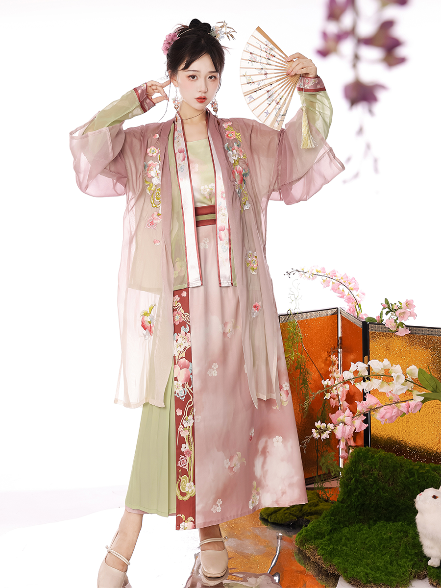 Rainbow Iris 鸢尾 - Fairy Spring and Summer Daily Song Dynasty Style Qiyao Ruqun Hanfu (Preorder)