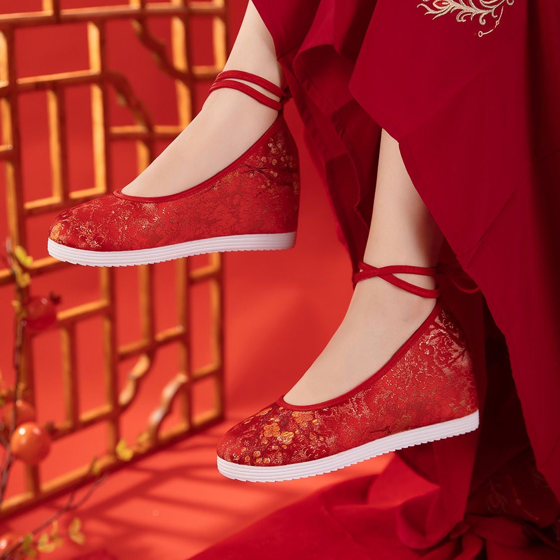 Traditional Chinese Wedding Shoes Hanfu Bridal Heels Tea Ceremony Hanfu Story