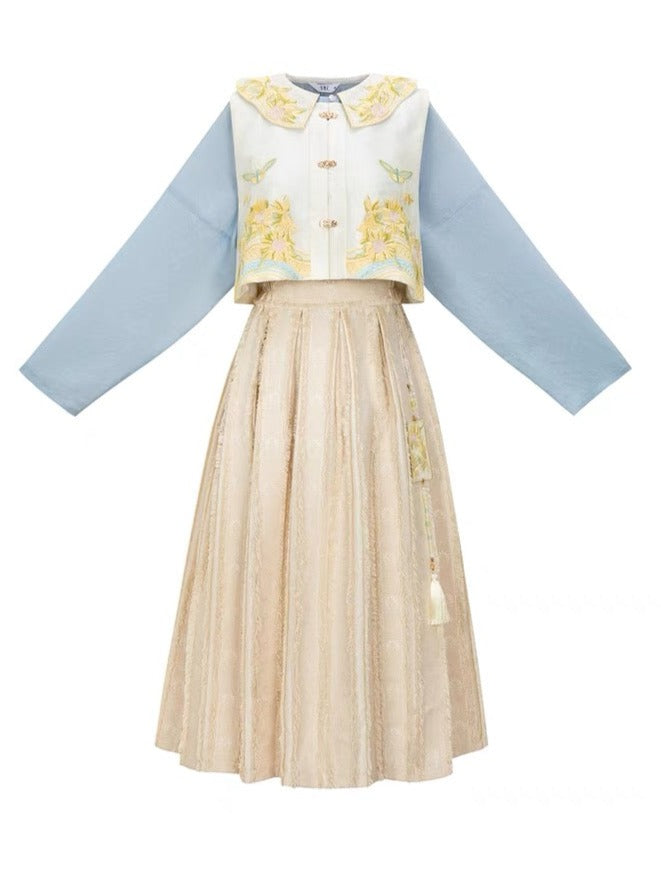 open lace back dress Chinese Modern Styles Hanfu – Hanfu Story
