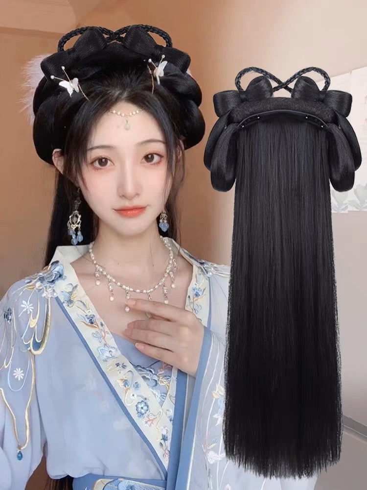 Traditional Handmade Ancient Chinese Tang Dynasty Princess Hair Decoration  and Wig Complete Set… | Chinese hair accessories, Princess hairstyles,  Japanese hairstyle