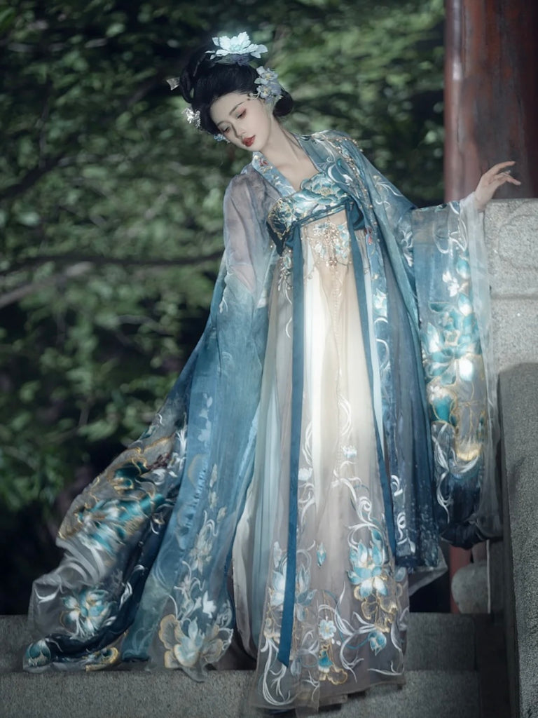 traditional chinese dress blue