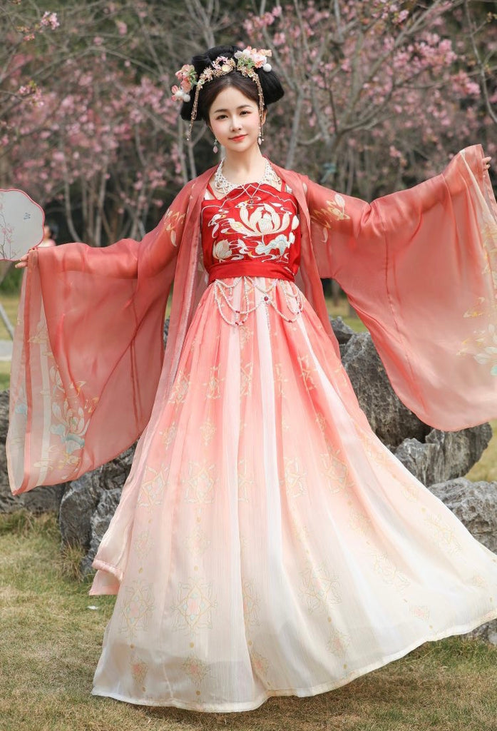 Hanfu Women Large Plus Size Chinese Dress Dance Fairy Cosplay Female  Princess Clothing (Color : White, Size : 2XL) : : Clothing, Shoes  & Accessories