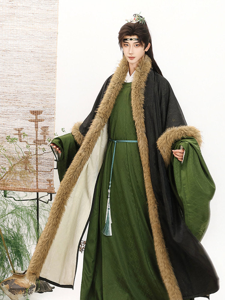 Inkstone | Ming Dynasty Men Round Collar Hanfu Robe and Coat – Hanfu Story