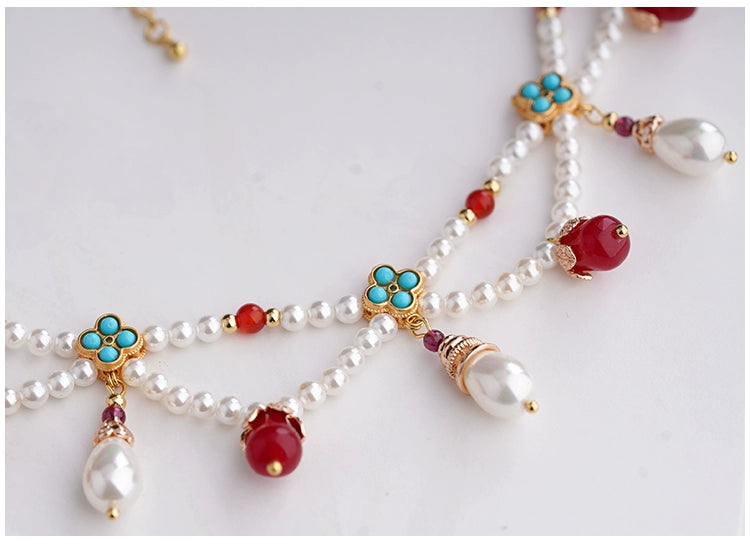 Ruby Dunhuang Style Necklace