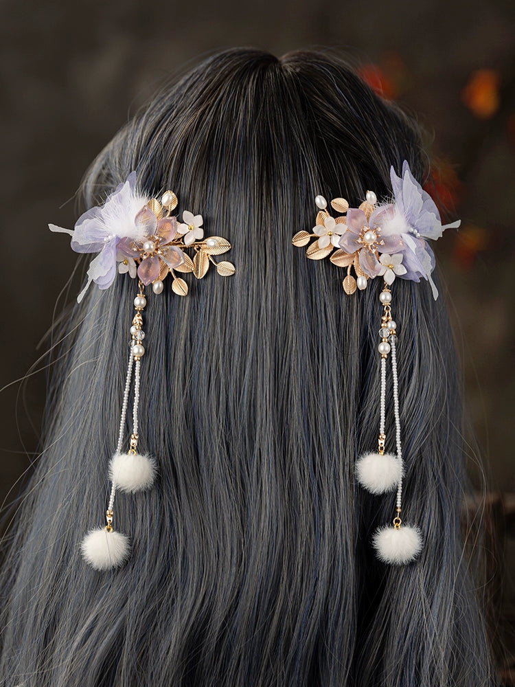 Hanfu Hair Accessories Set: Edelweiss