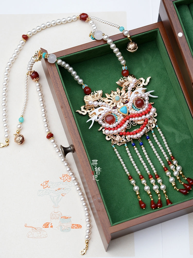 New Year's Lion Chinese Style Necklace