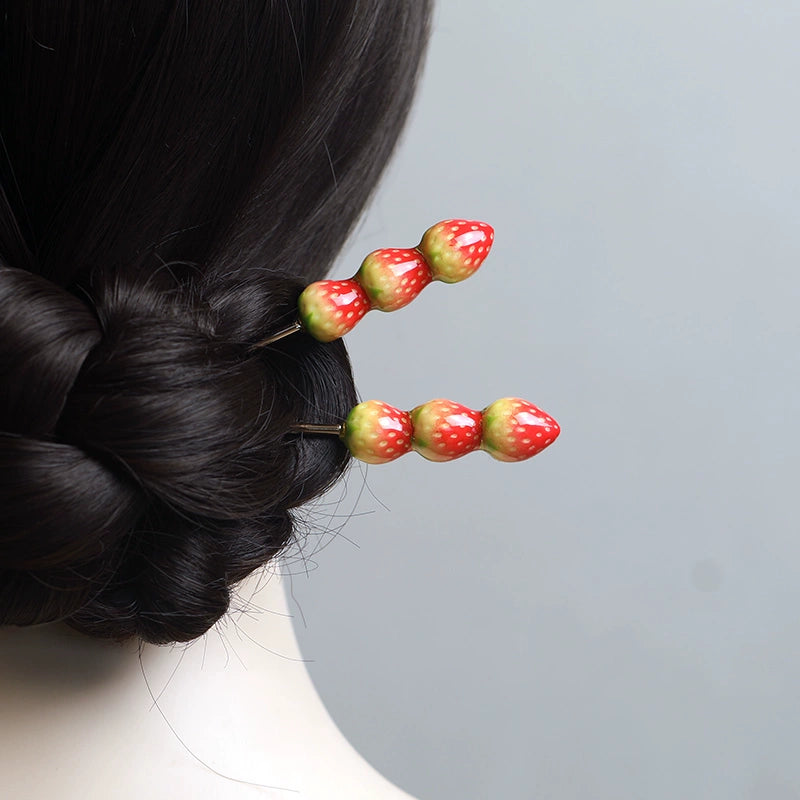 Strawberry Sugar Candy Cute Ancient Style Hanfu Hair Stick