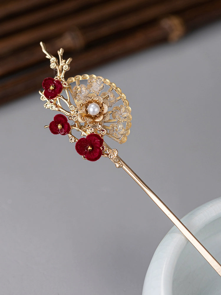 Hair Pin: Red Plum