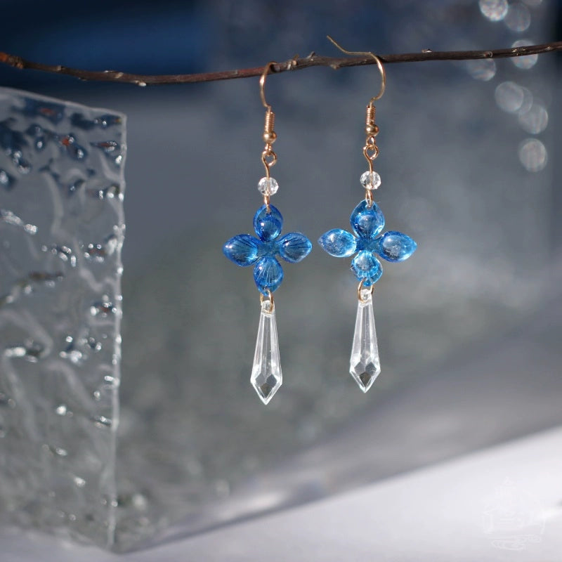 Water Resin Chinese Style Earrings