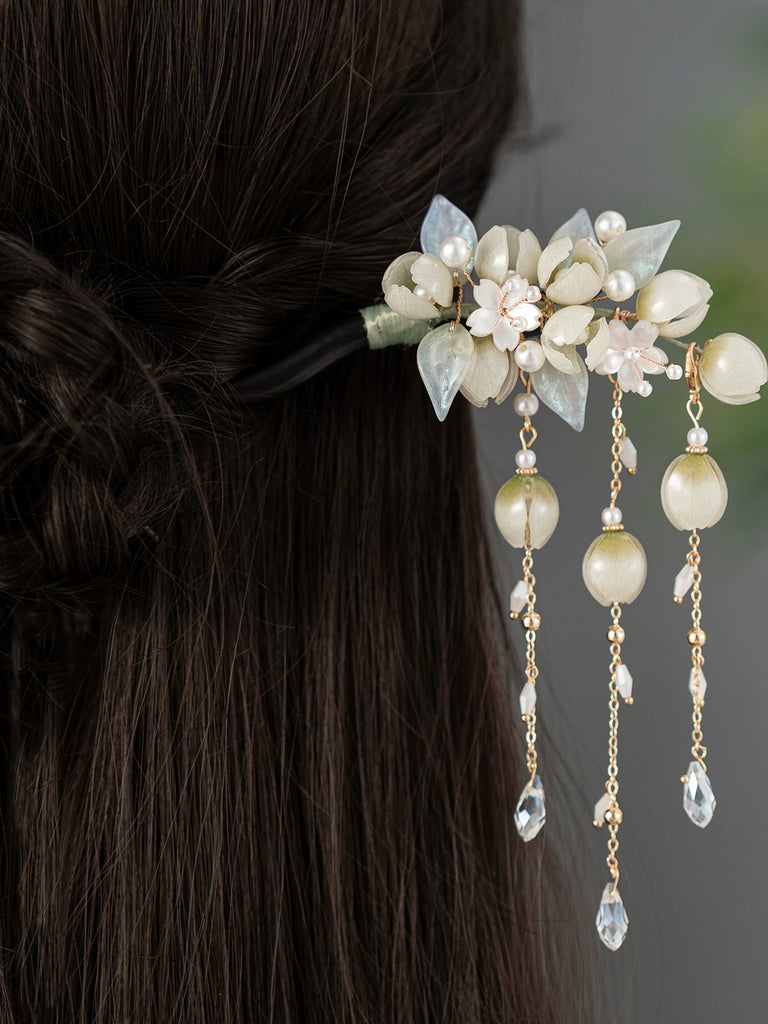 Pear Blossom Sandalwood Traditional Chinese Style Hair Stick