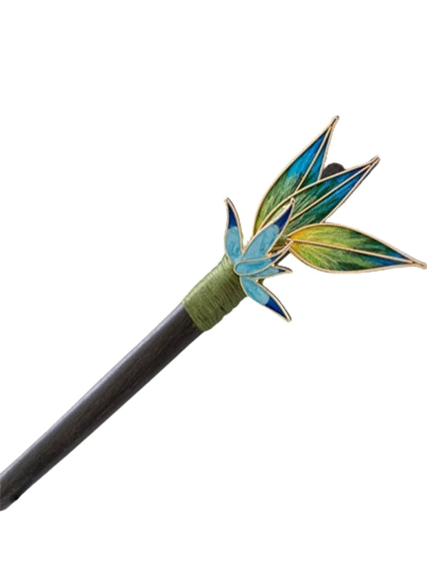 Green Sandalwood Hairpin for Hanfu & Cheongsam