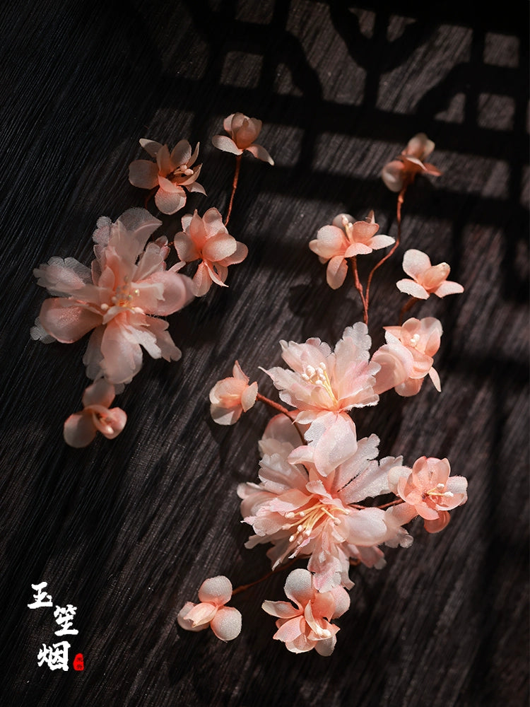 Hanfu Hair Accessories Set: Apricot Blossom