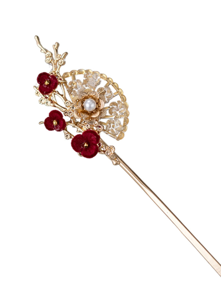 Hair Pin: Red Plum