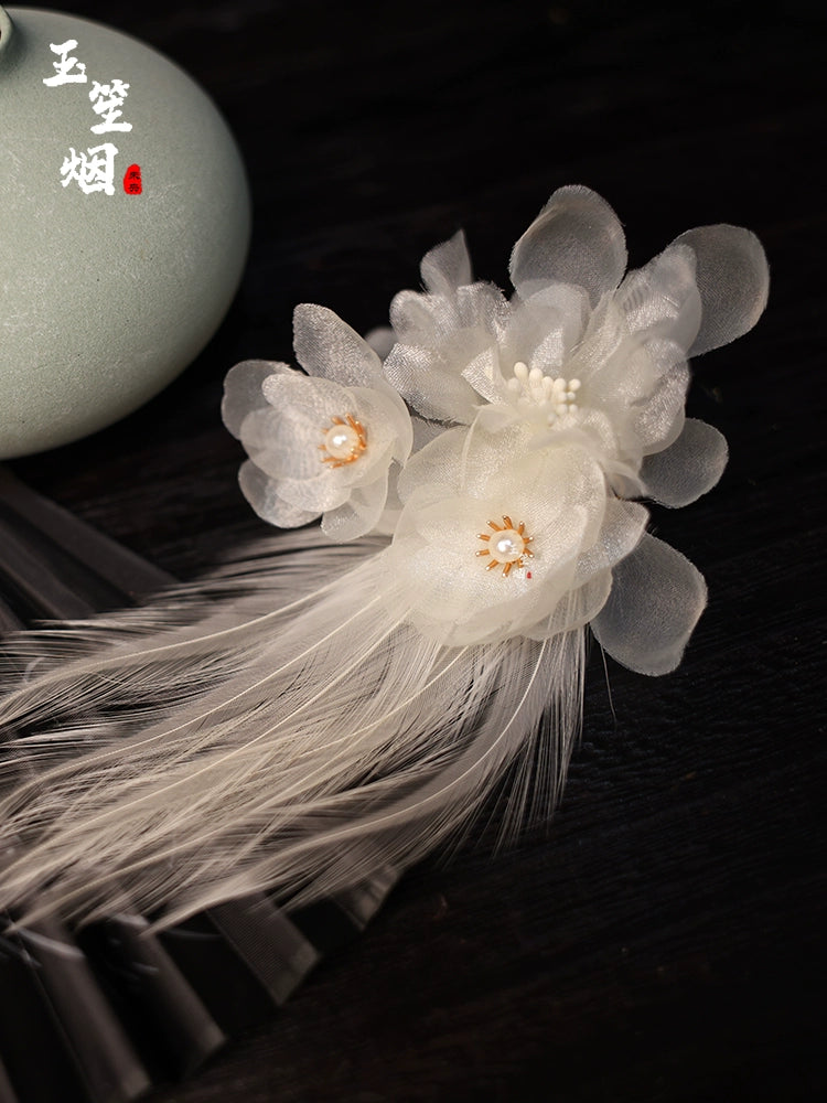 Hanfu Hair Clips: Crane Feathers