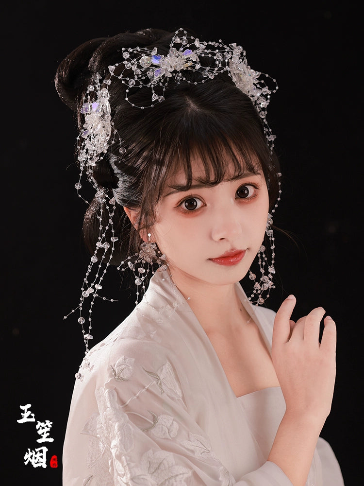 Hanfu Hair Accessories Set: Flower Tears