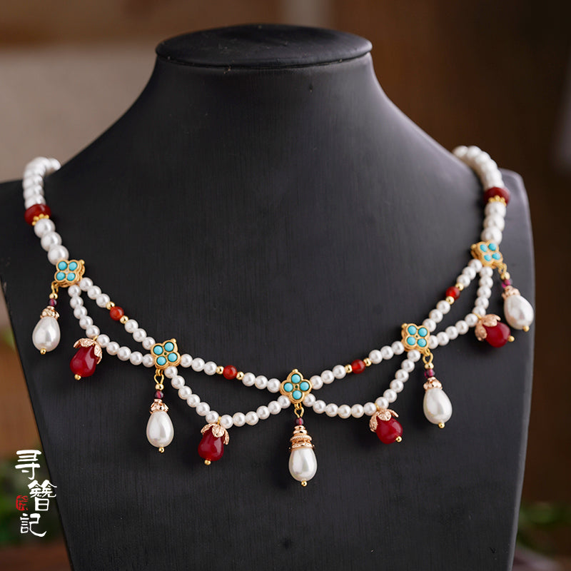 Ruby Dunhuang Style Necklace