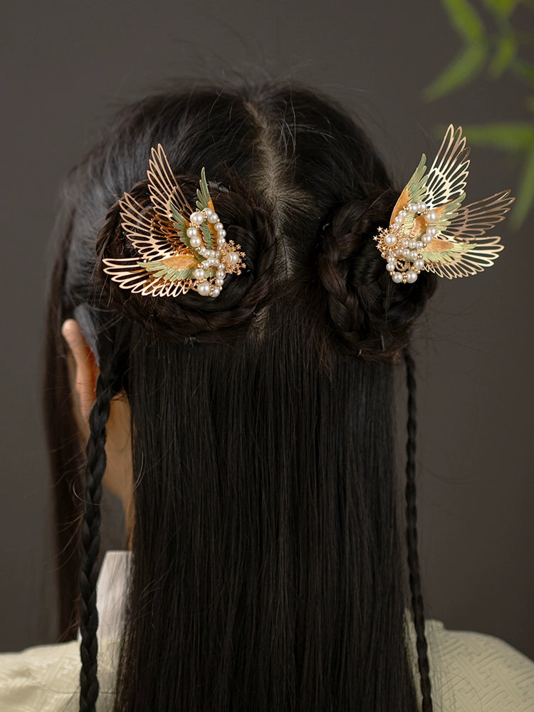 Hair Clips: Paper Wings