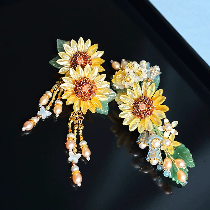 Hair Clips: Sunflower