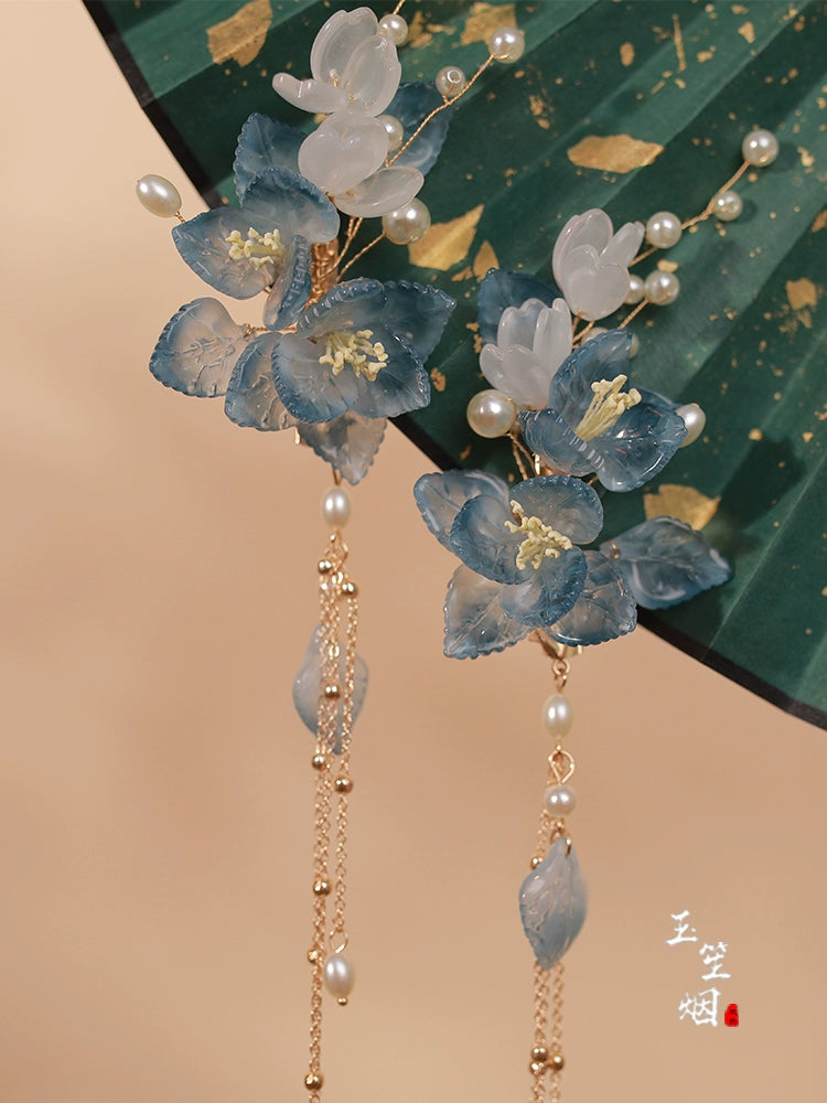 Hanfu Hair Clips: Rain