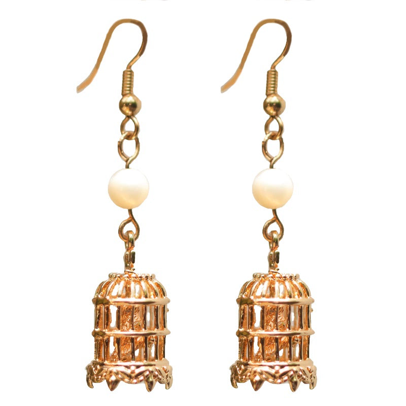 Qingqiu Lock Chinese Style Earrings