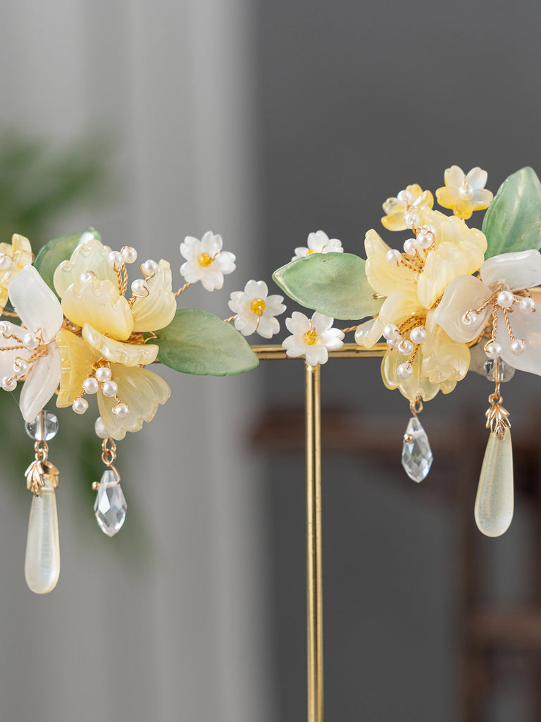 Autumn Moon Blossom Hairpin - Hanfu Hair Accessories Set