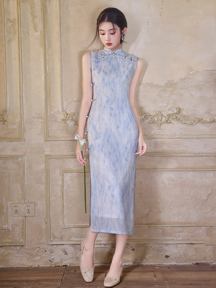 Sleeveless Long Cheongsam