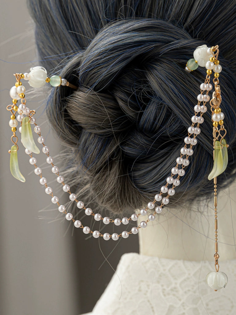 Back Hair Pin: Lily of the Valley