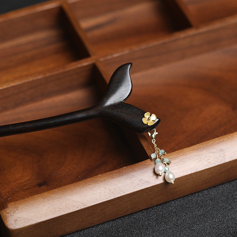 Northern Sea Fish Tail Unique Classical Ebony Hair Stick