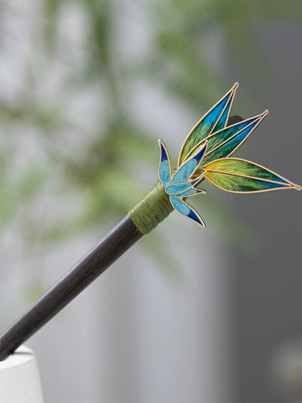 Green Sandalwood Hairpin for Hanfu & Cheongsam