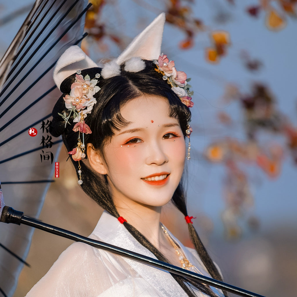 Hanfu Hair Clips: Sakura Snow