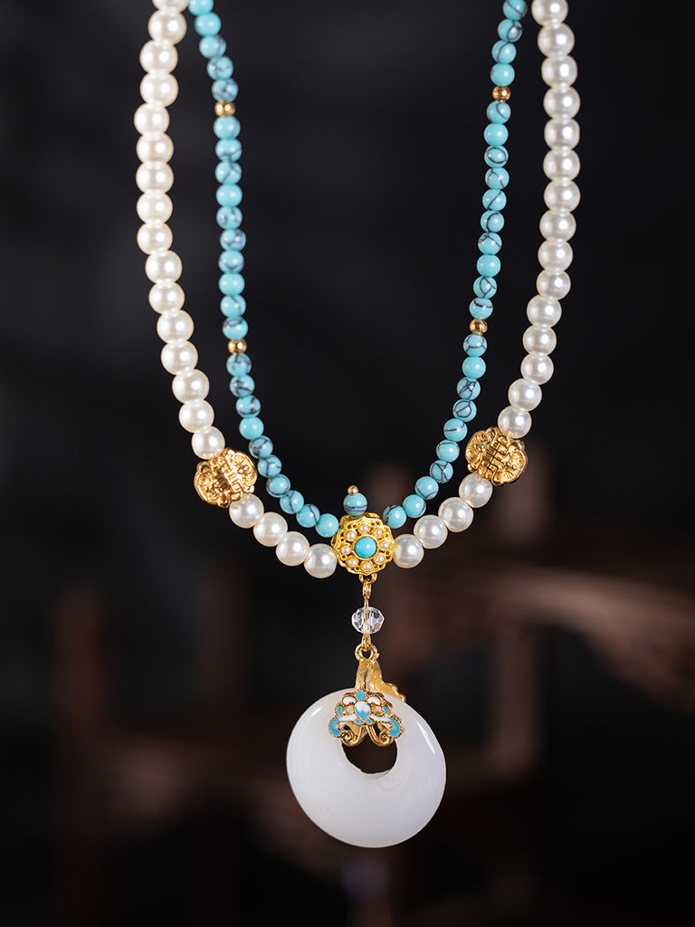 Frost Moon Cheongsam Style Necklace