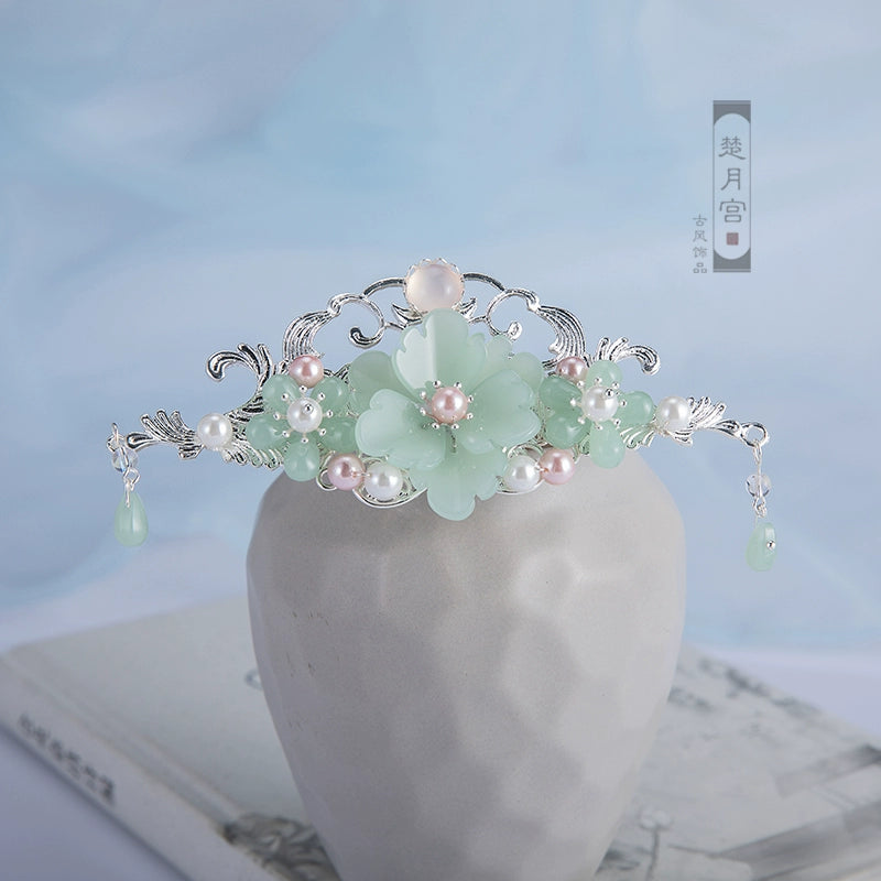 Hanfu Hair Accessories Set: Mint