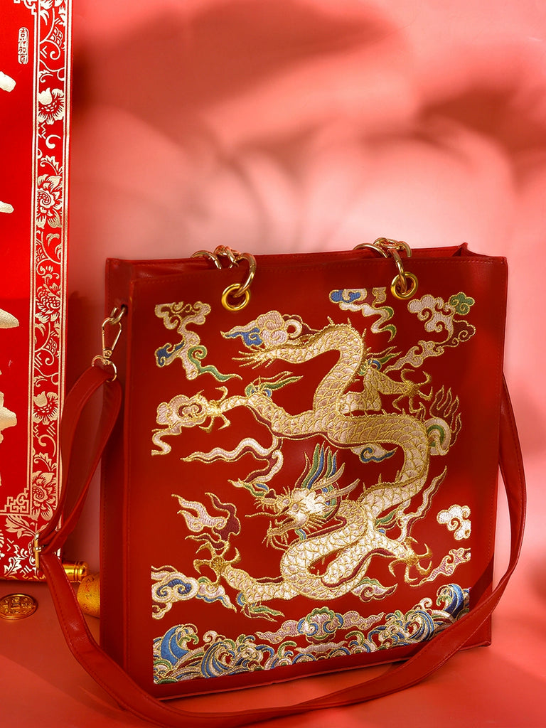 Song of the Dragon Embroidered Totebag for Women