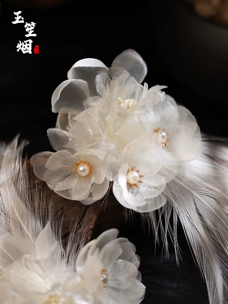 Hanfu Hair Clips: Crane Feathers