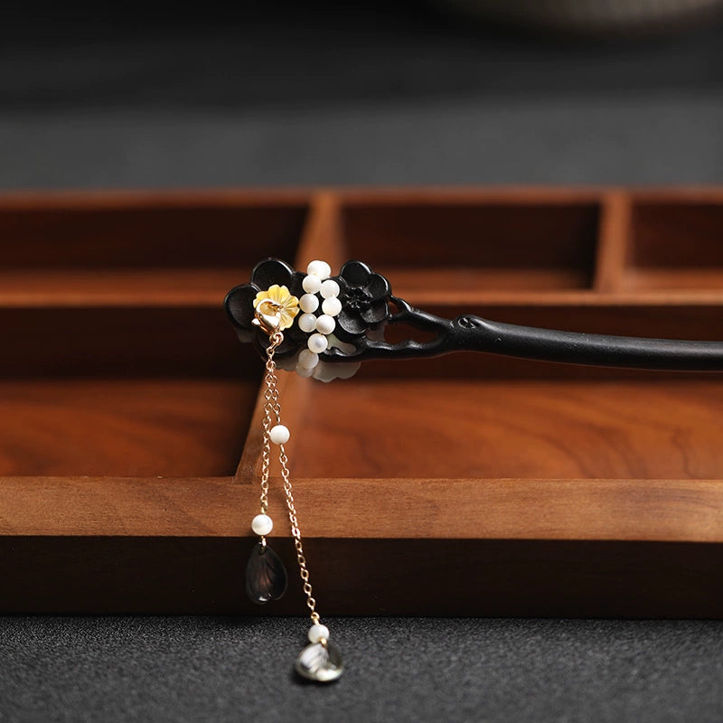 Beauty of the Nation Natural Mother-of-Pearl Ebony Hair Stick