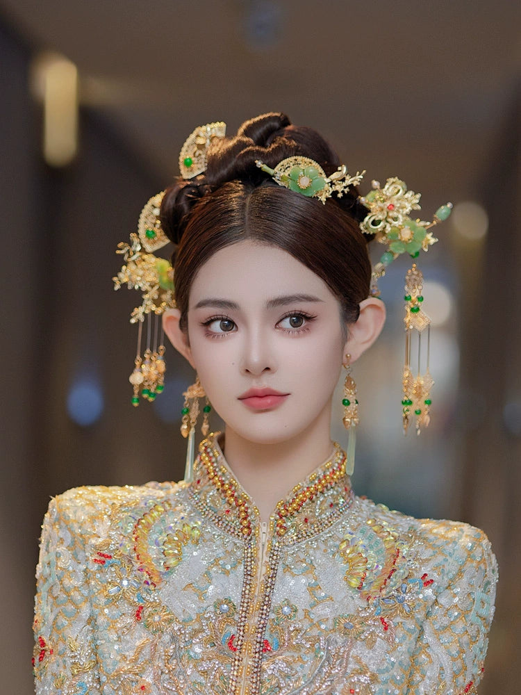 Chinese Wedding Hair Accessories: Blush of Dawn