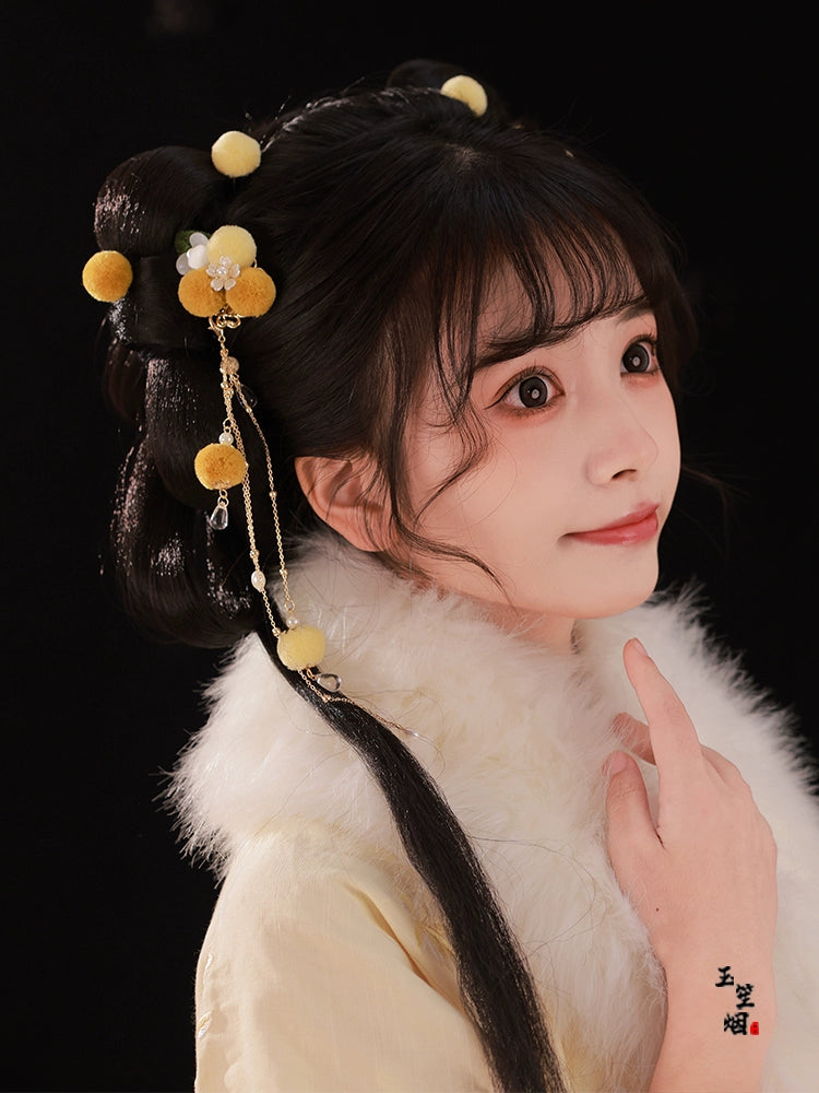 Hanfu Hair Clips: Bright Snow