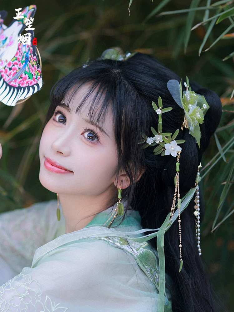 Hanfu Hair Clips: Bamboo Rain