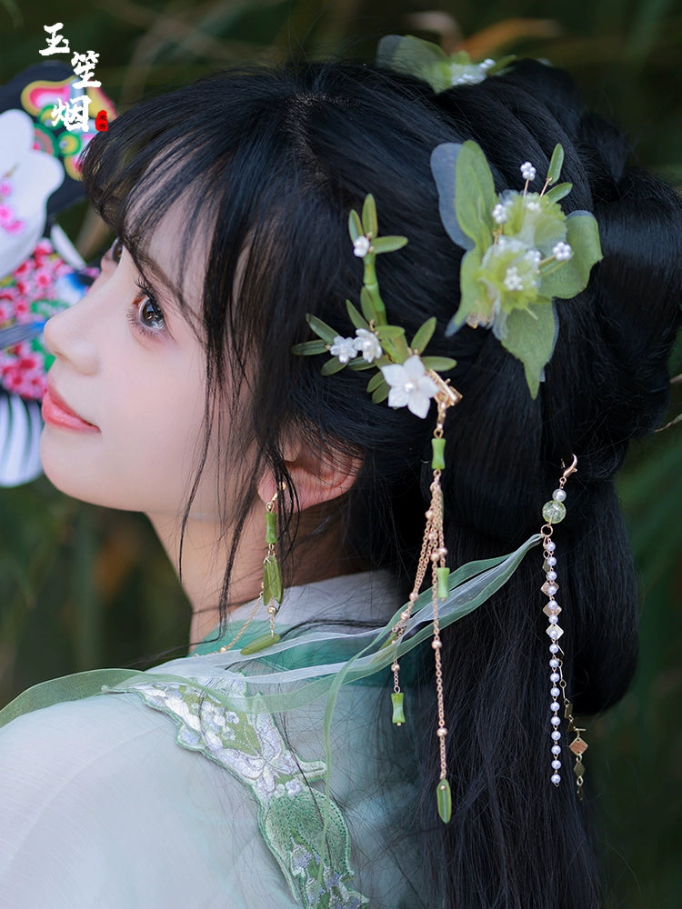 Hanfu Hair Clips: Bamboo Rain