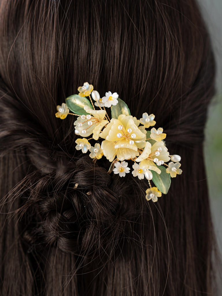 Autumn Moon Blossom Hairpin - Hanfu Hair Accessories Set