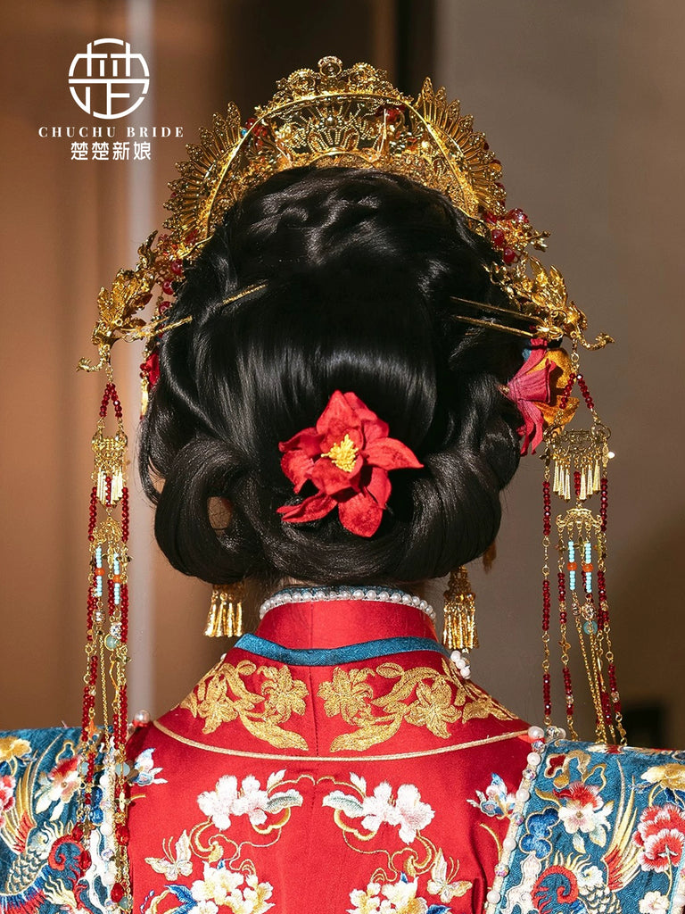 Opera Empress Grace - Traditional Phoenix Crown for Hanfu Wedding Inspired by Tang Dynasty Style