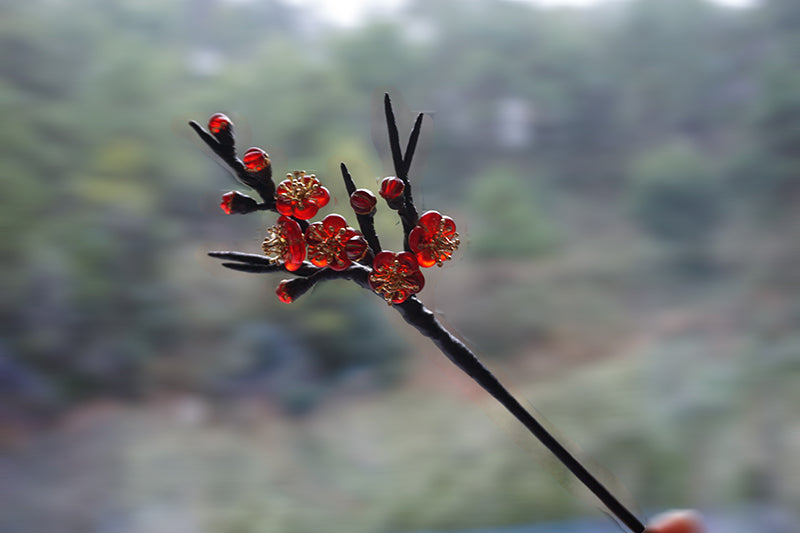 Hair Stick: Han Mei with Flowers