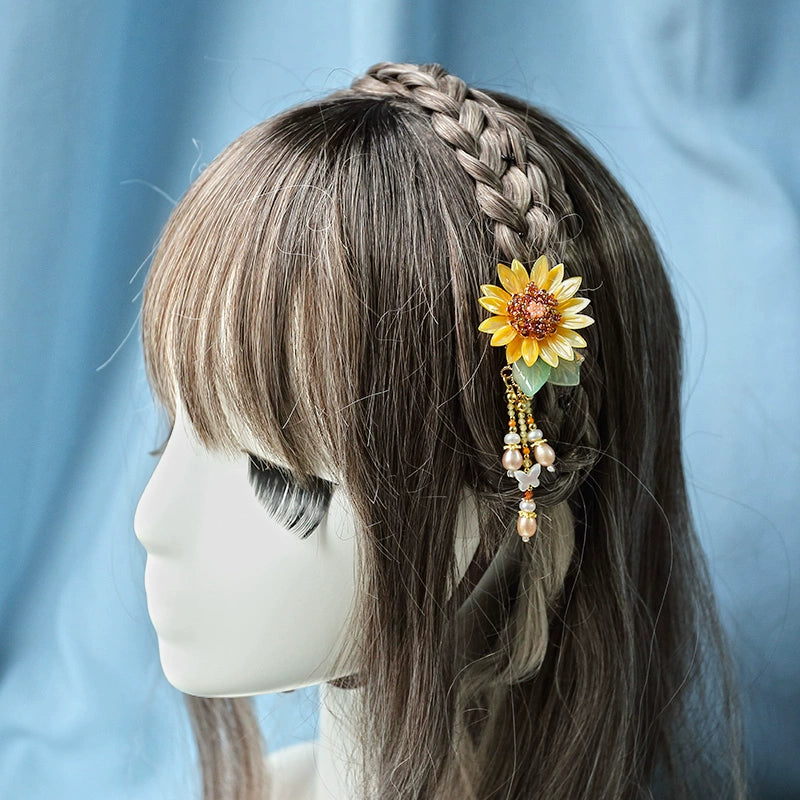 Hair Clips: Sunflower