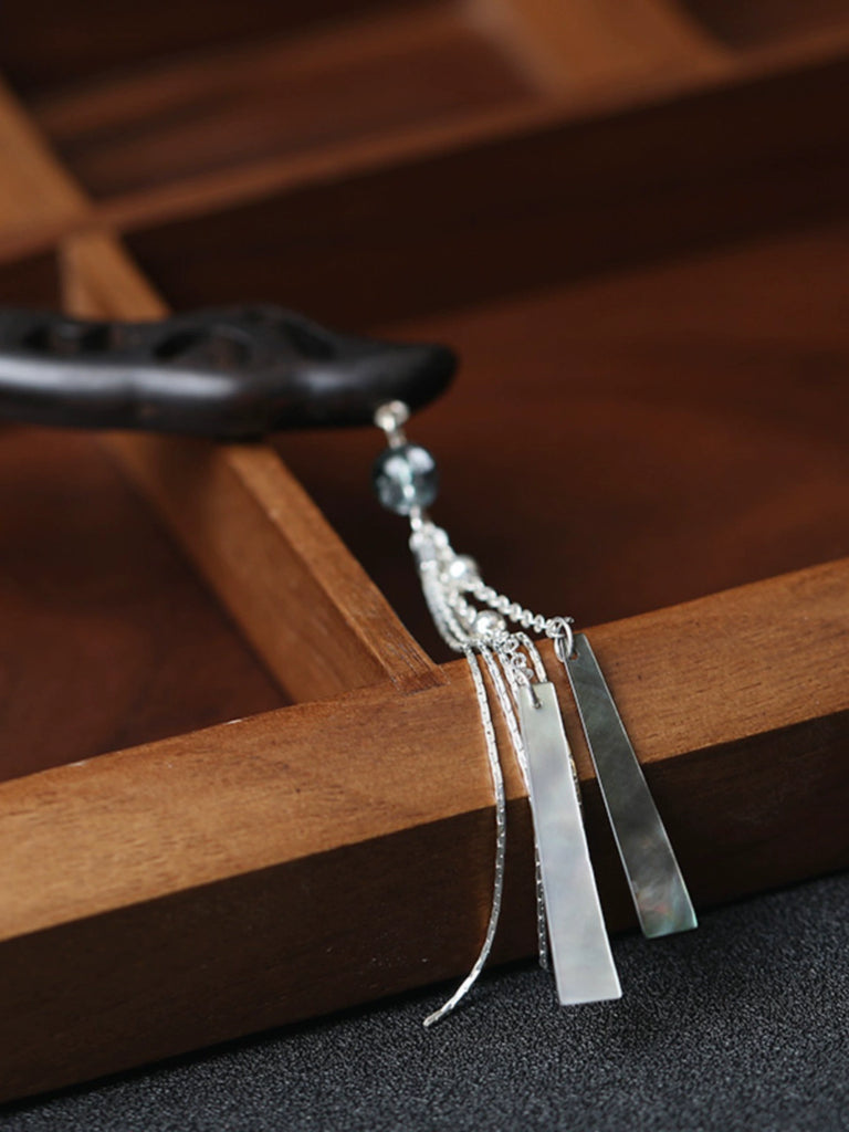 Song of Peace New Chinese Style Ebony Tassel Hair Stick