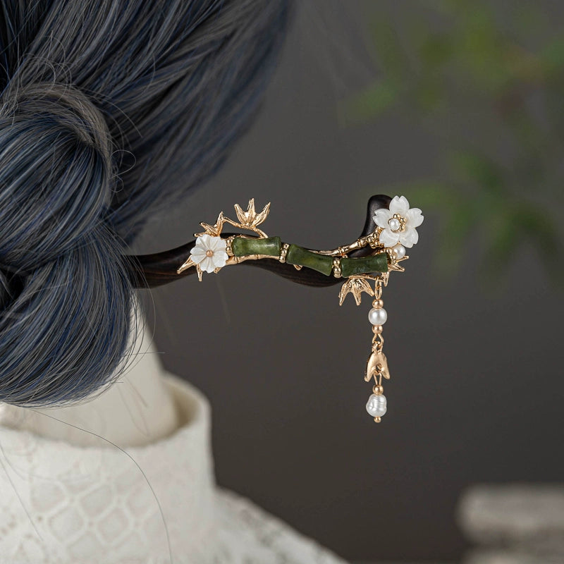 Peridot Bamboo New Chinese Style Hair Stick