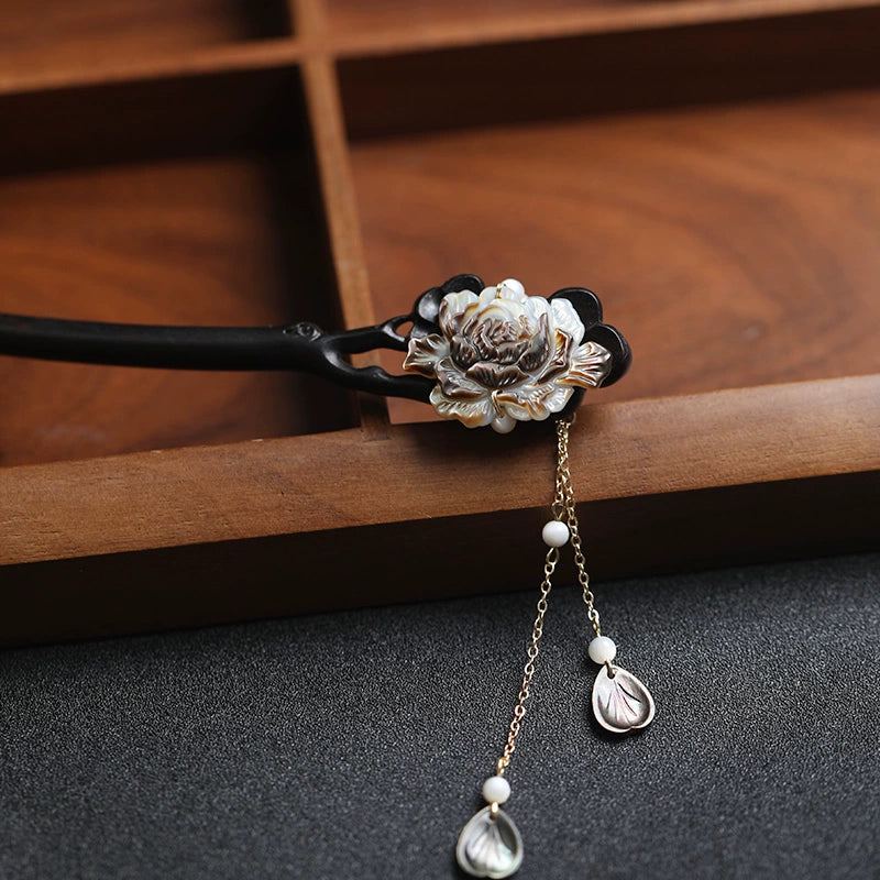 Beauty of the Nation Natural Mother-of-Pearl Ebony Hair Stick