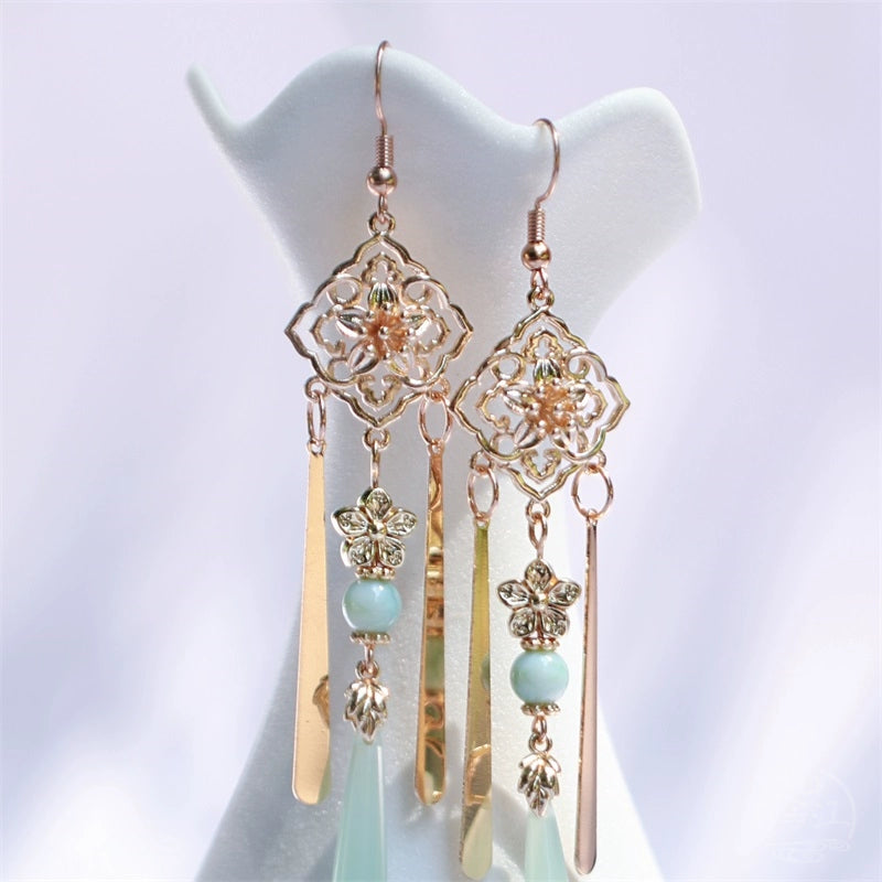 Ocean Droplets Chinese Style Earrings