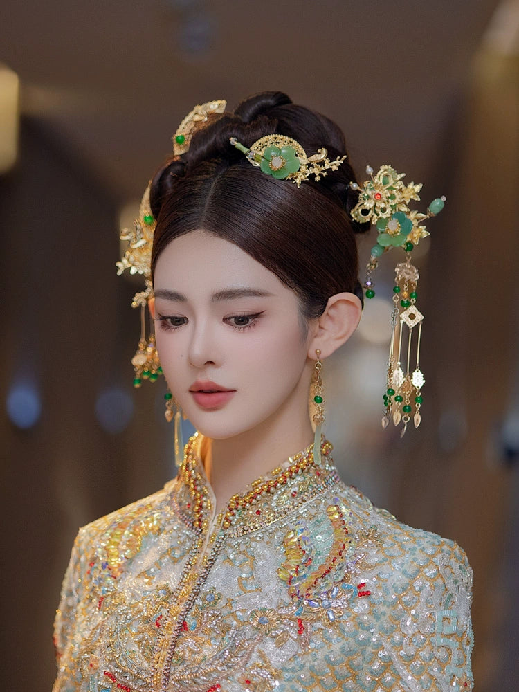 Chinese Wedding Hair Accessories: Blush of Dawn